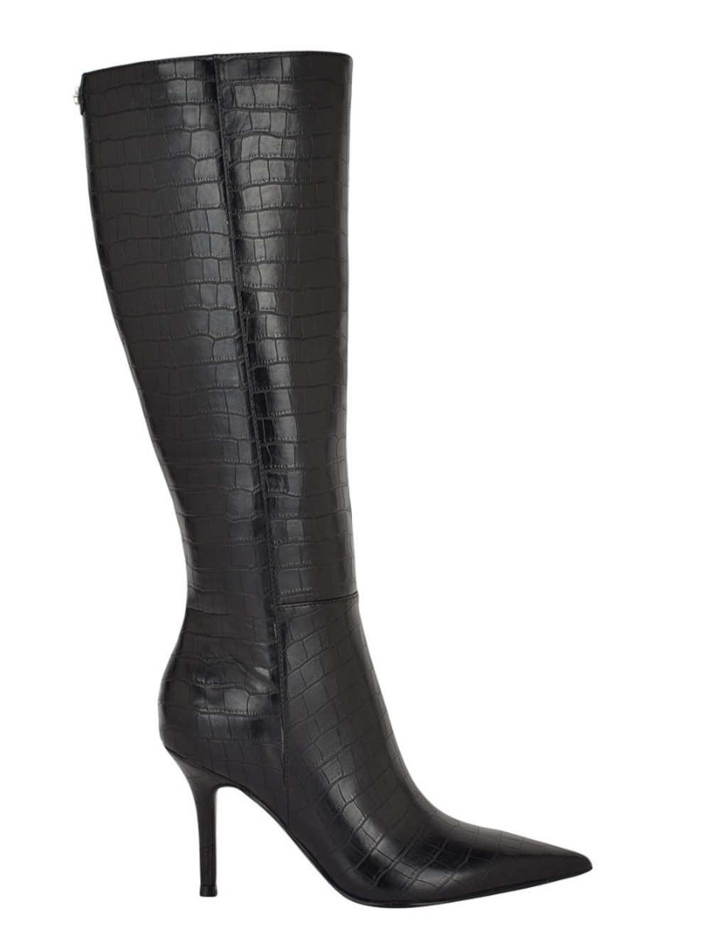 Dark Wine Croco - GUESS Dark Wine Croc-Embossed Pointed-Toe Over-the-Knee Boot - Picture 2 of 4